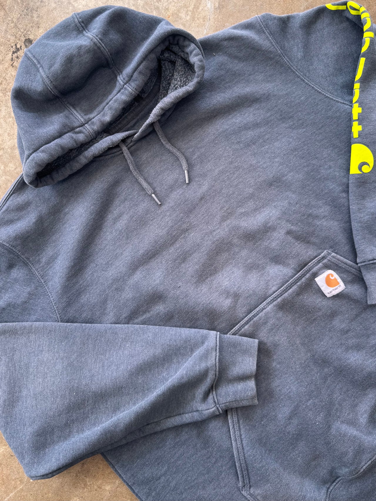Carhartt Branded Sleeve Grey Hoodie