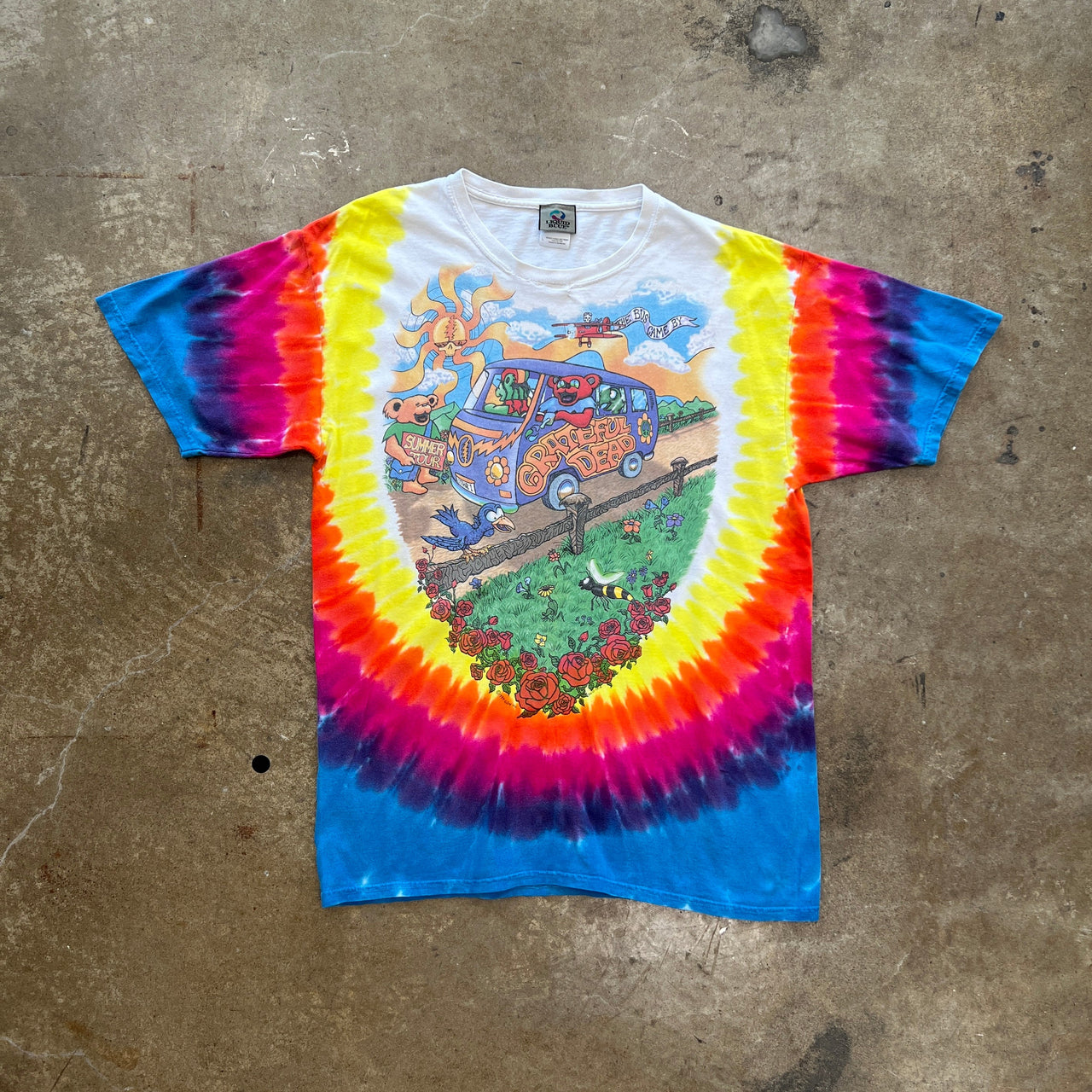 1994 Grateful Dead Liquid Blue The Bus Summer Tour Tee