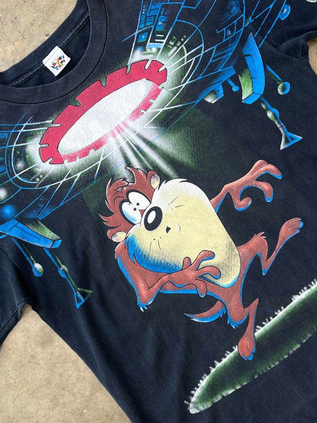 Looney Tunes 1997 Taz Aliens Space Abduction Tee