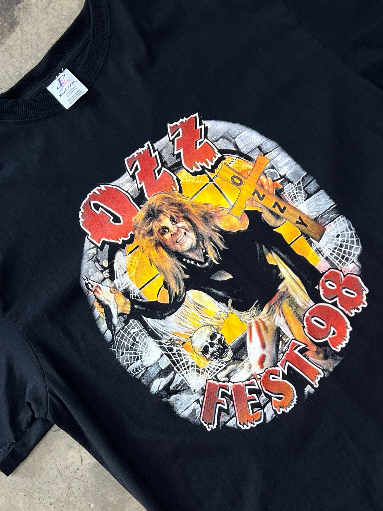 1998 Ozzfest Ozzy Osbourne Tool Megadeth Logo Authentic Tee XL