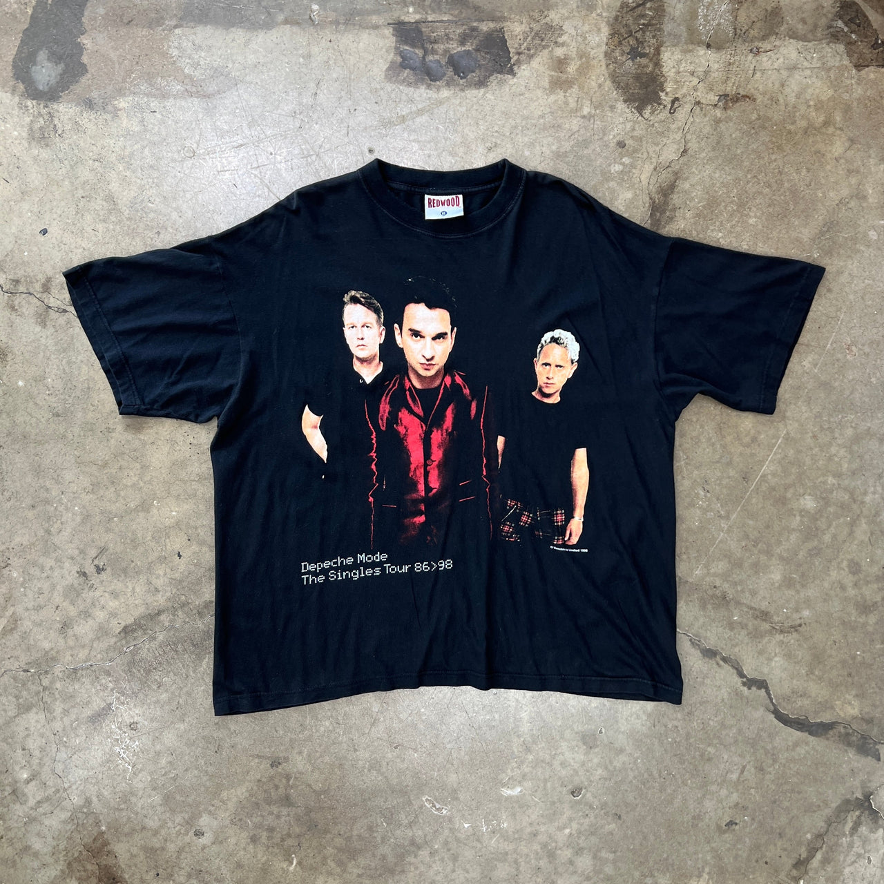 1998 Depeche Mode Redwood The Singles Tour Tee