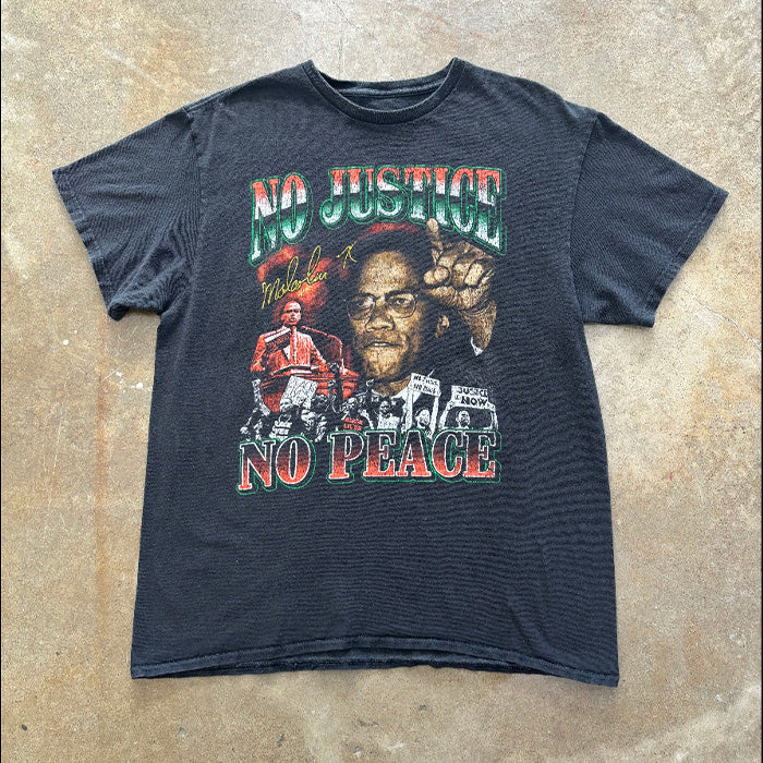 Malcolm X No Justice No Peace Tee Large