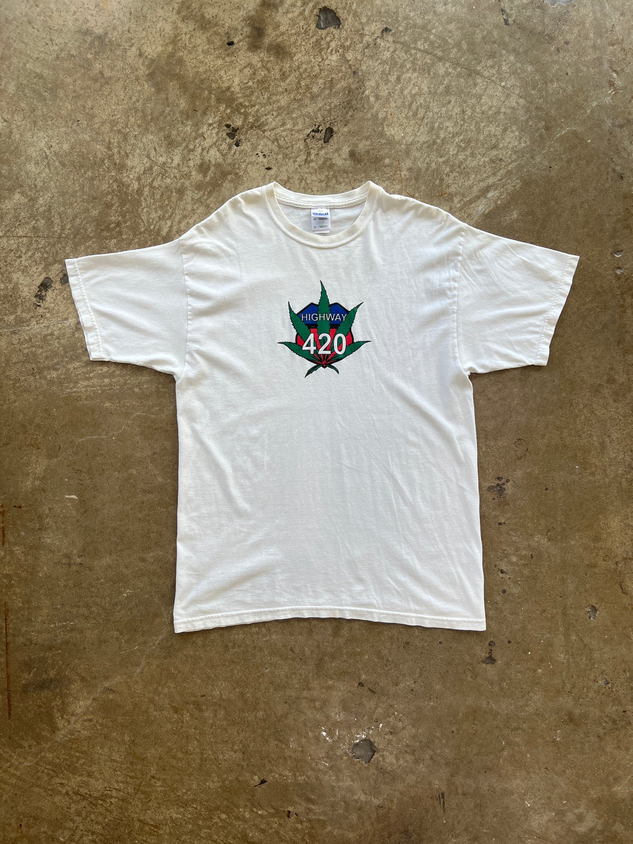 420 Highway Marijuana Leaf Tee