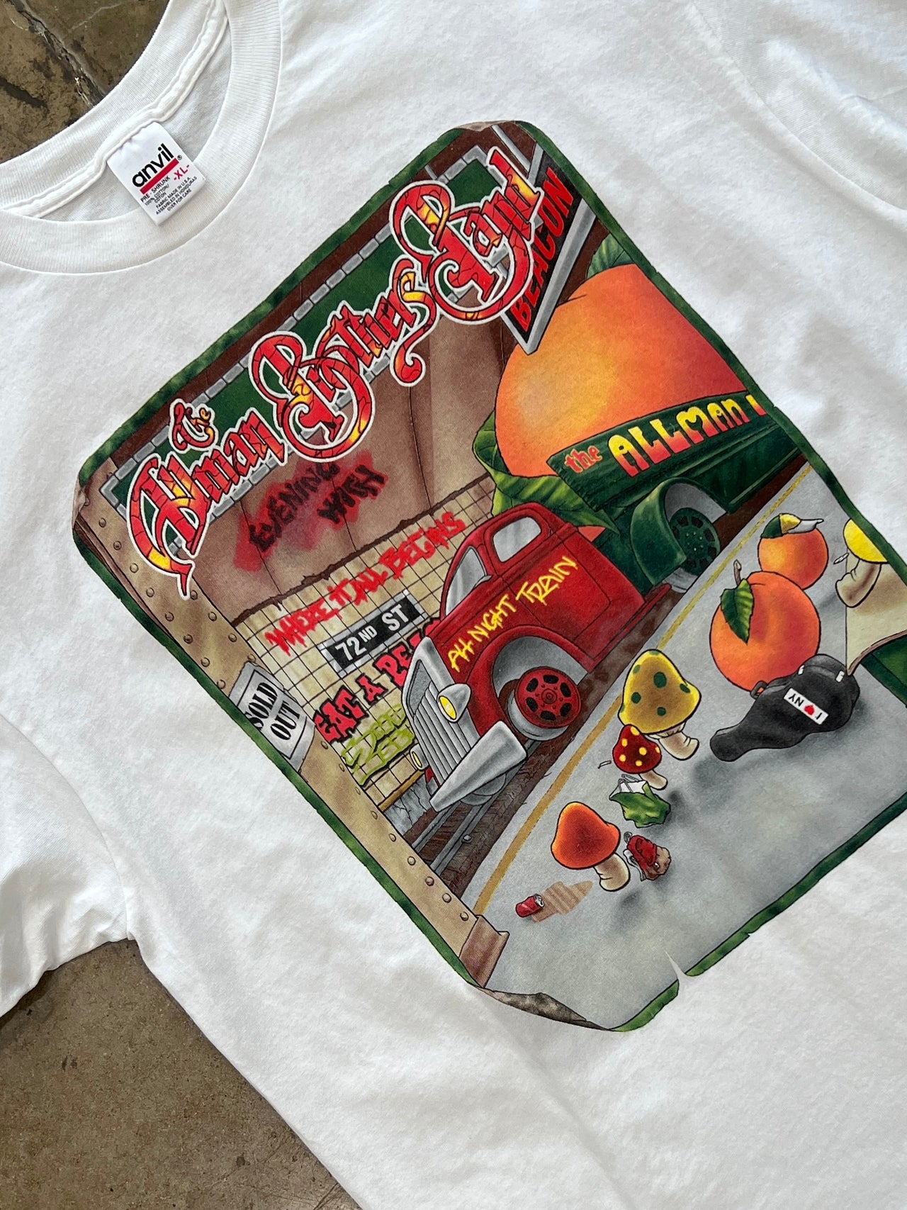 90s Allman Brothers Band Eat a Peach All Night Train Band Tee