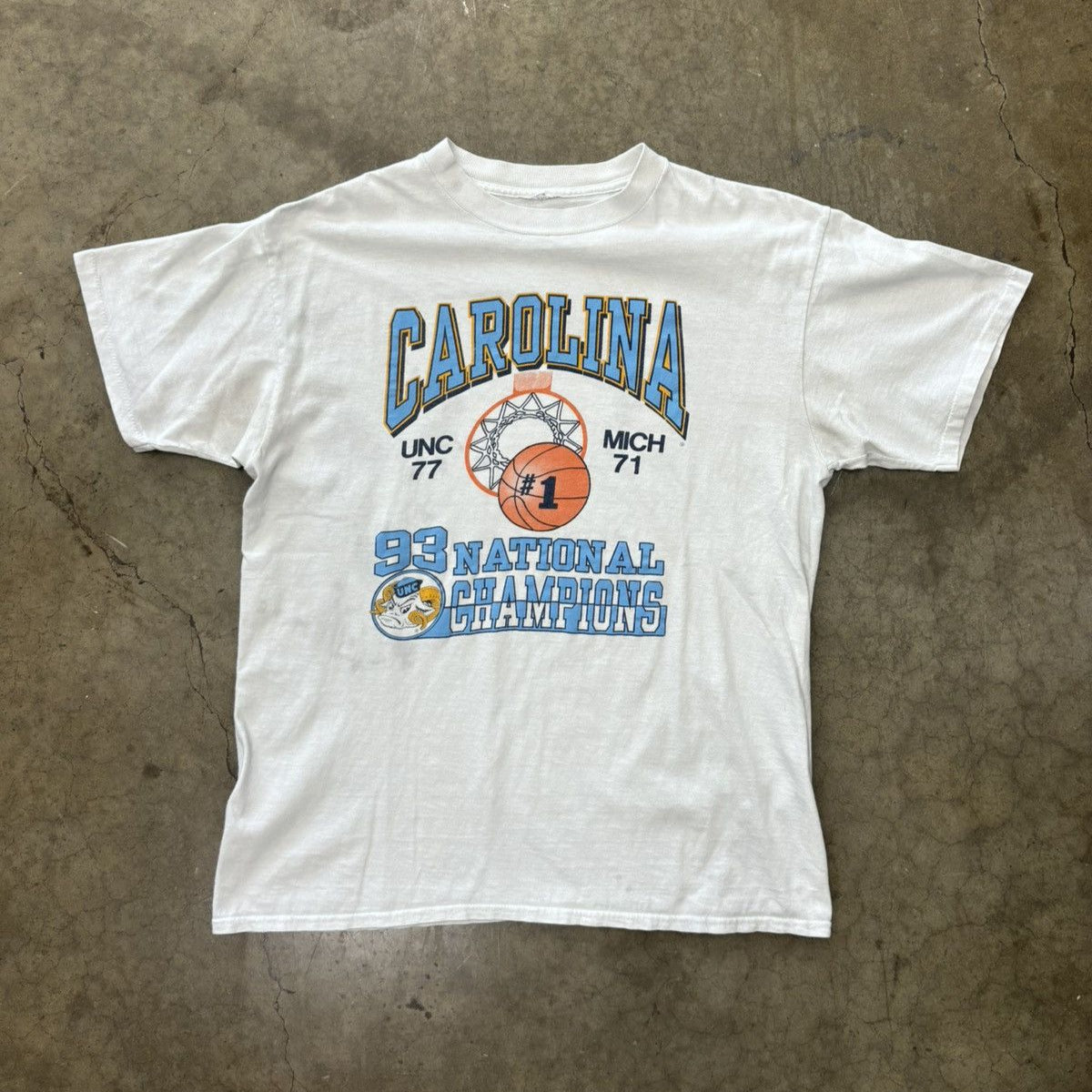 Carolina UNC vs Michigan Single Stitch Tee