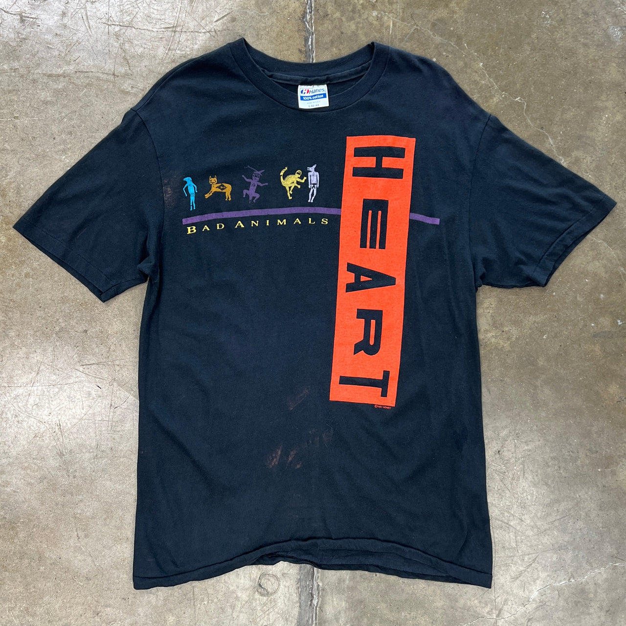 1987 Heart Bad Animals Tour Band Tee