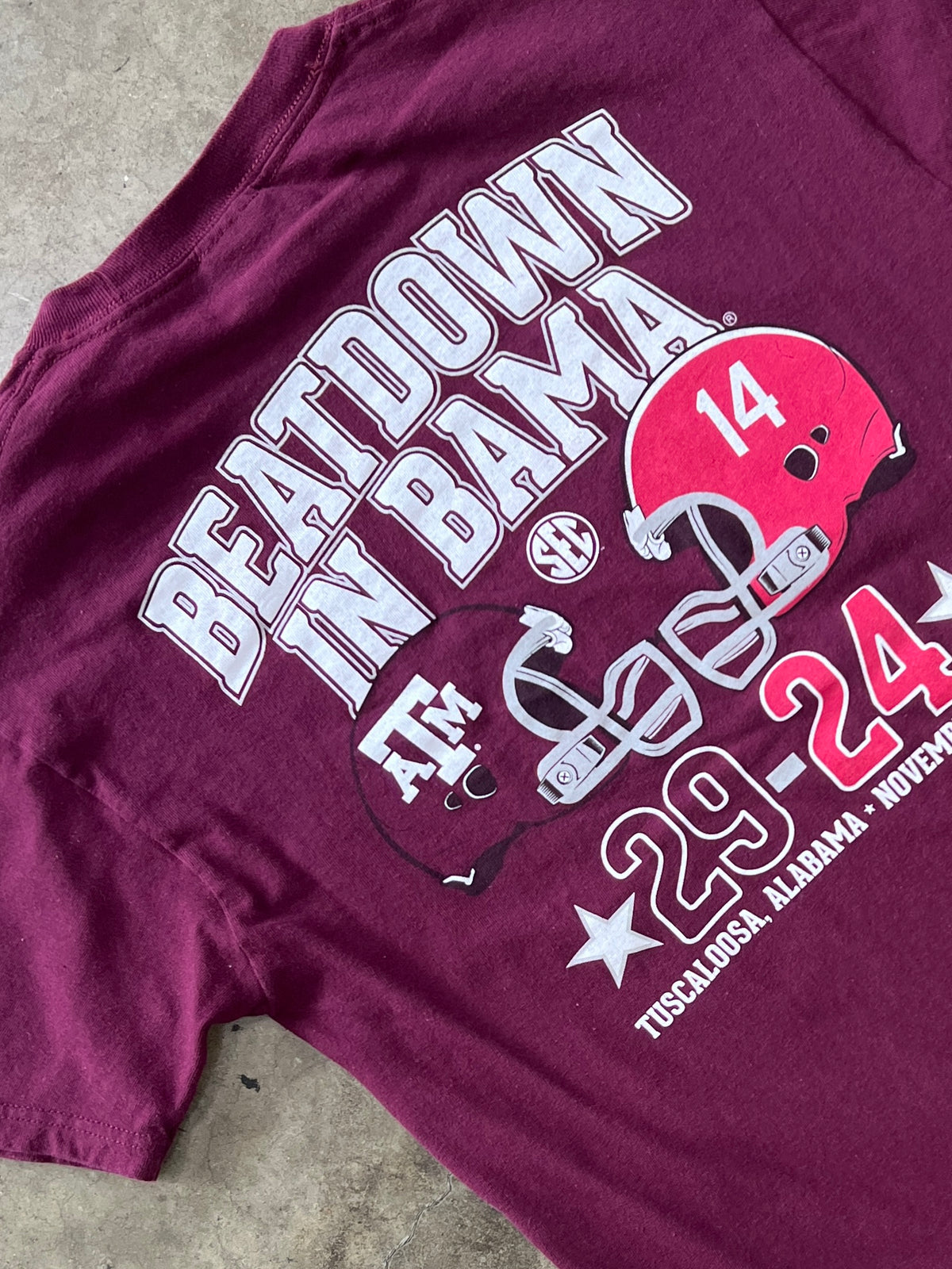 Texas A&M vs. Alabama Football Game Beatdown Tee