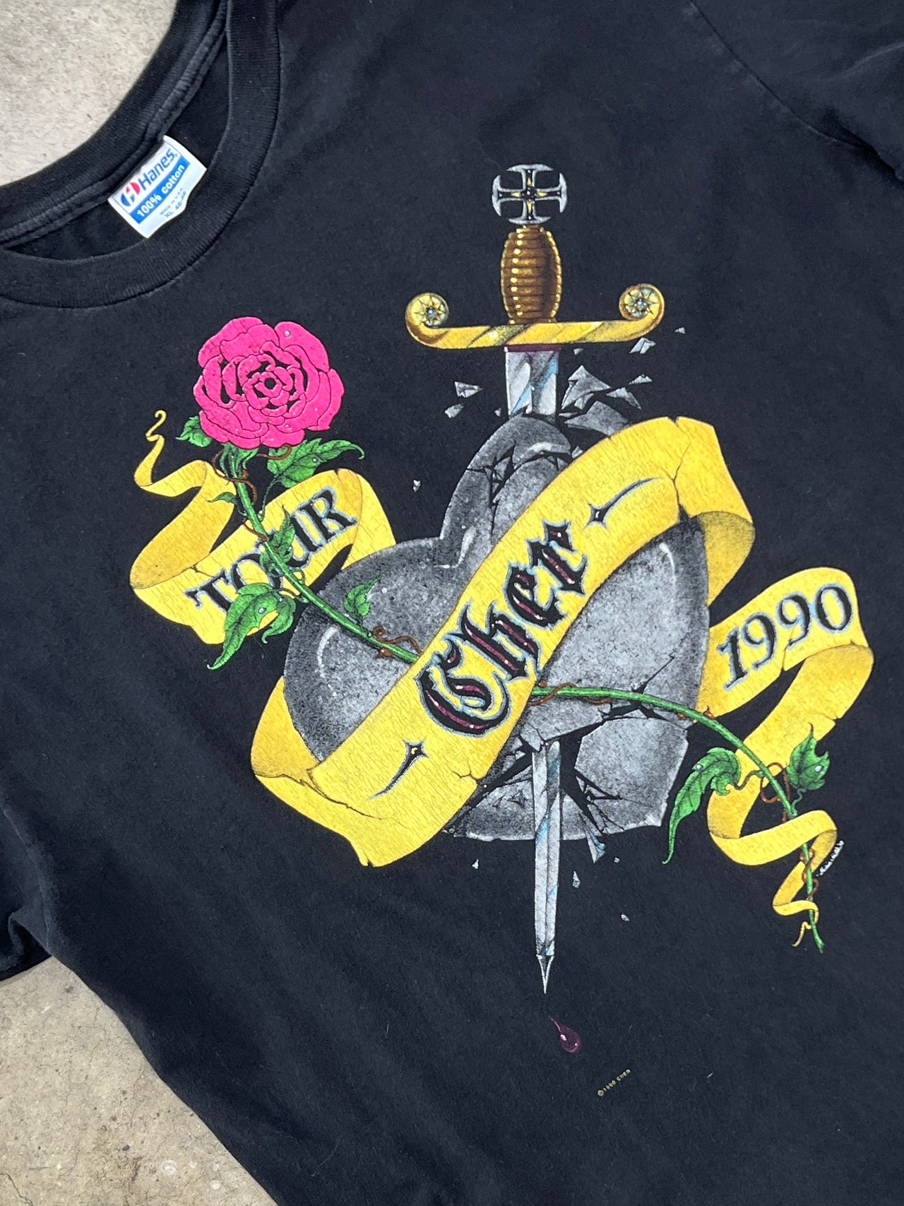 1990 Cher Heart of Stone Tour Tee