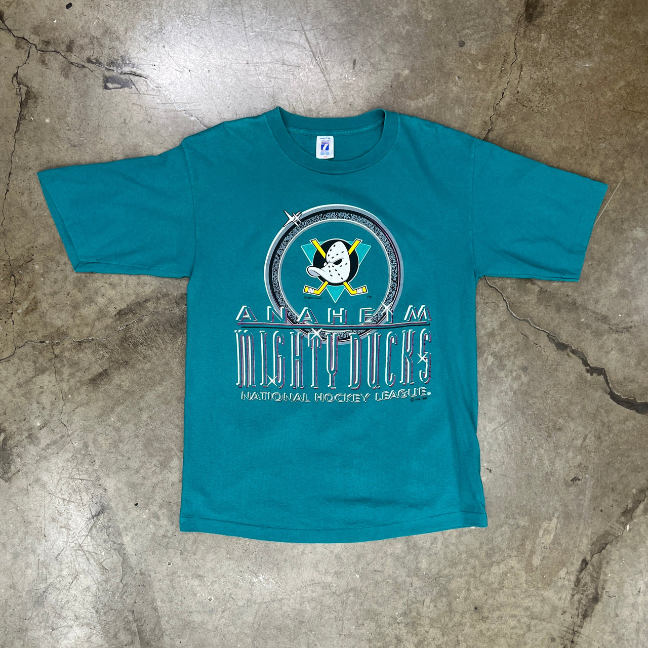1993 NHL Anaheim Mighty Ducks Single Stitch Tee
