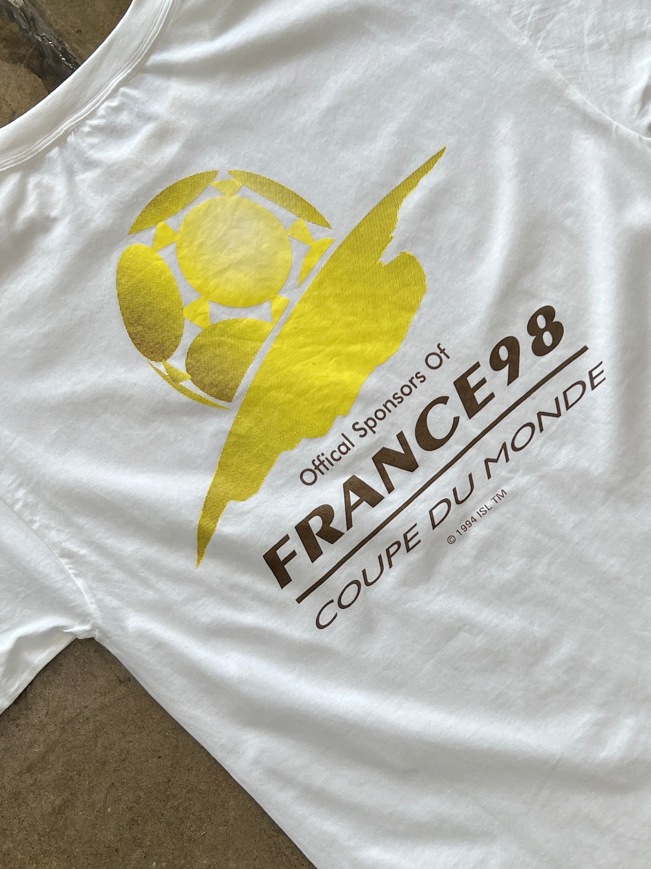 Adidas 1998 France Sponsor Coupe Du Monde World Cup Tee