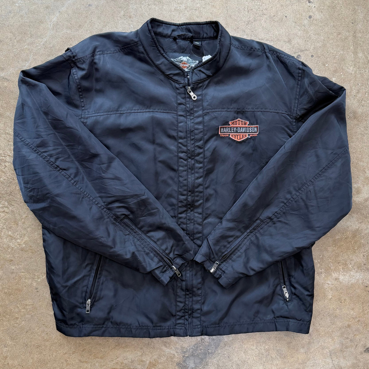 Harley Davidson Mesh Lined Nylon Motorcycle Jacket