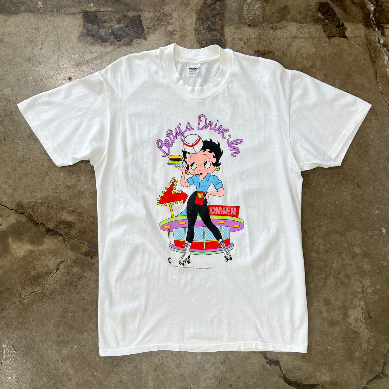 1991 Betty Boop Betty's Drive-In Skater Waitress Tee