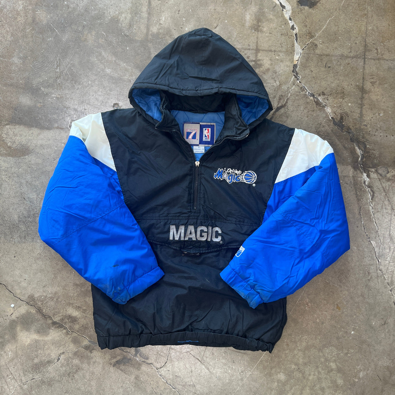 90s Orlando Magic Logo 7 Quater Zip Up Jacket