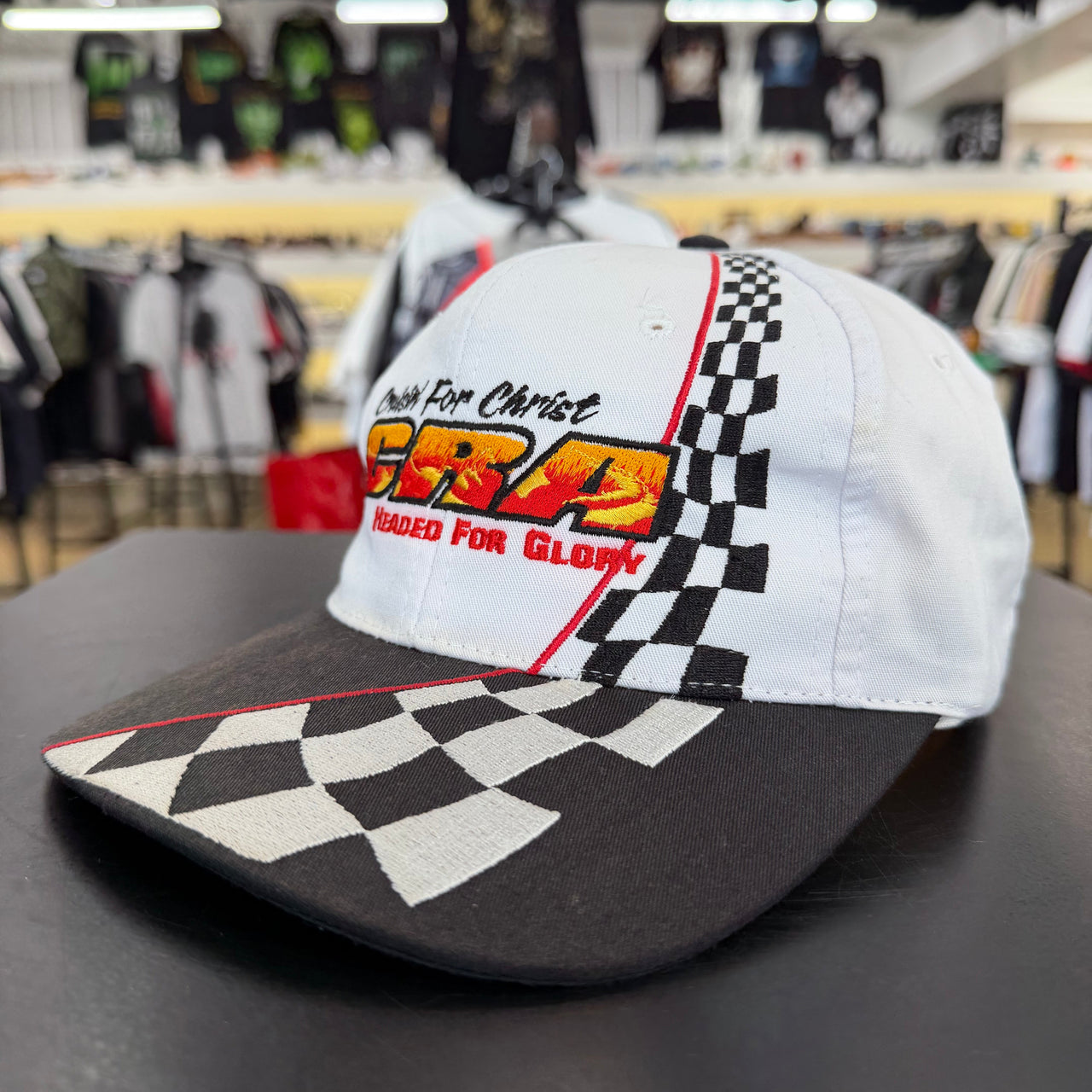 2000s Cruisin' for Christ CRA Checkered Racing Snapback