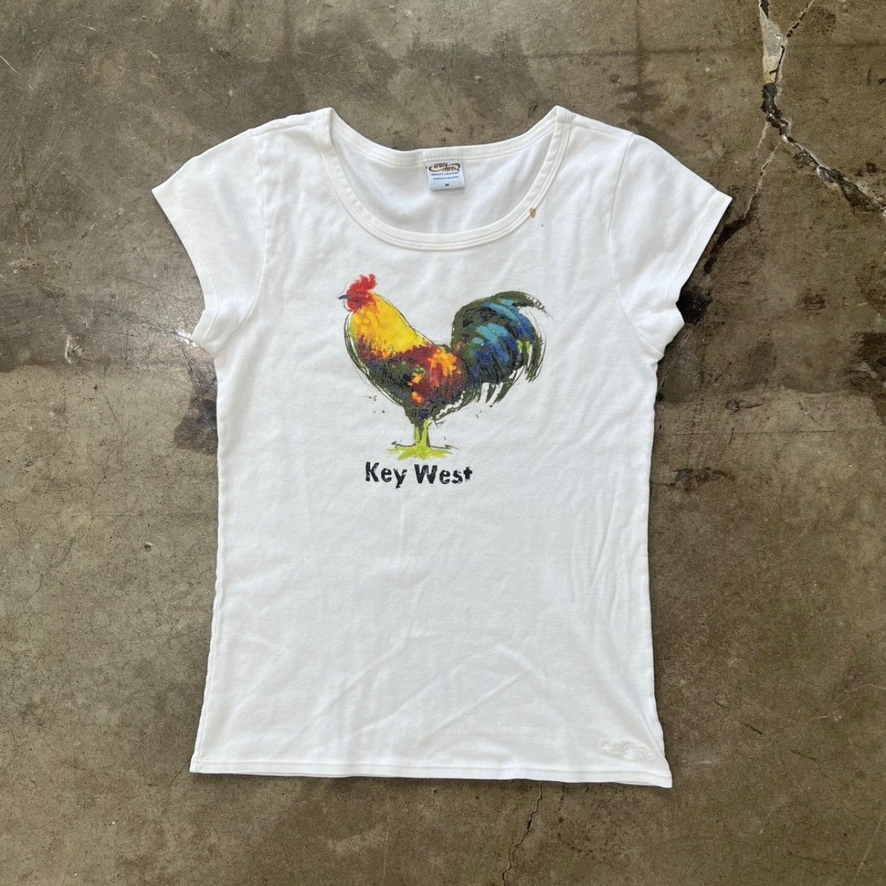 Key West Rooster Cap Sleeve W Tee