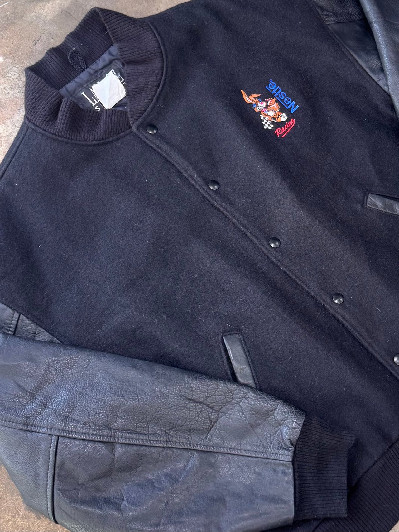 90s Lamasz Nestle Racing Letterman Varsity Jacket
