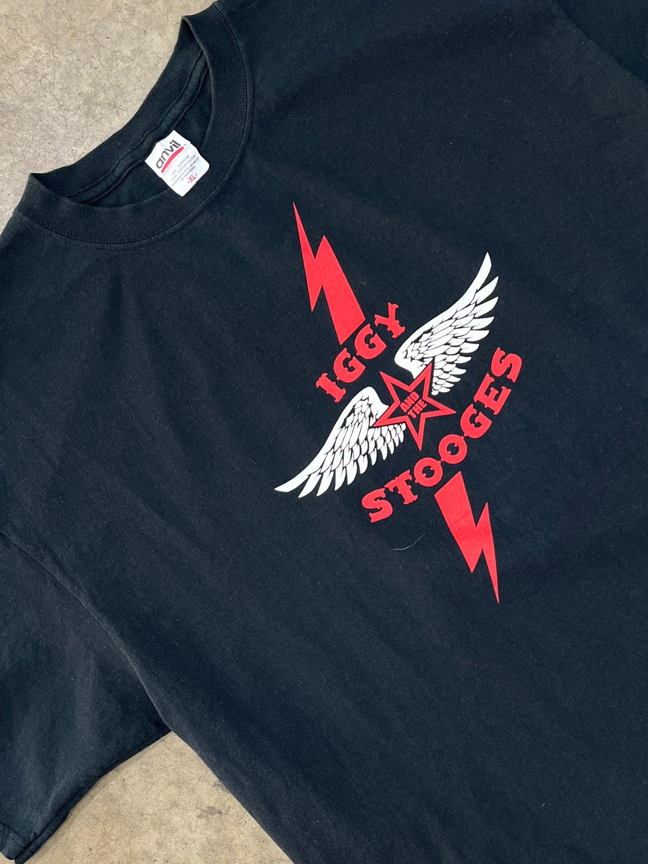 2010 Iggy and The Stooges Lightning Bolt Band Tee