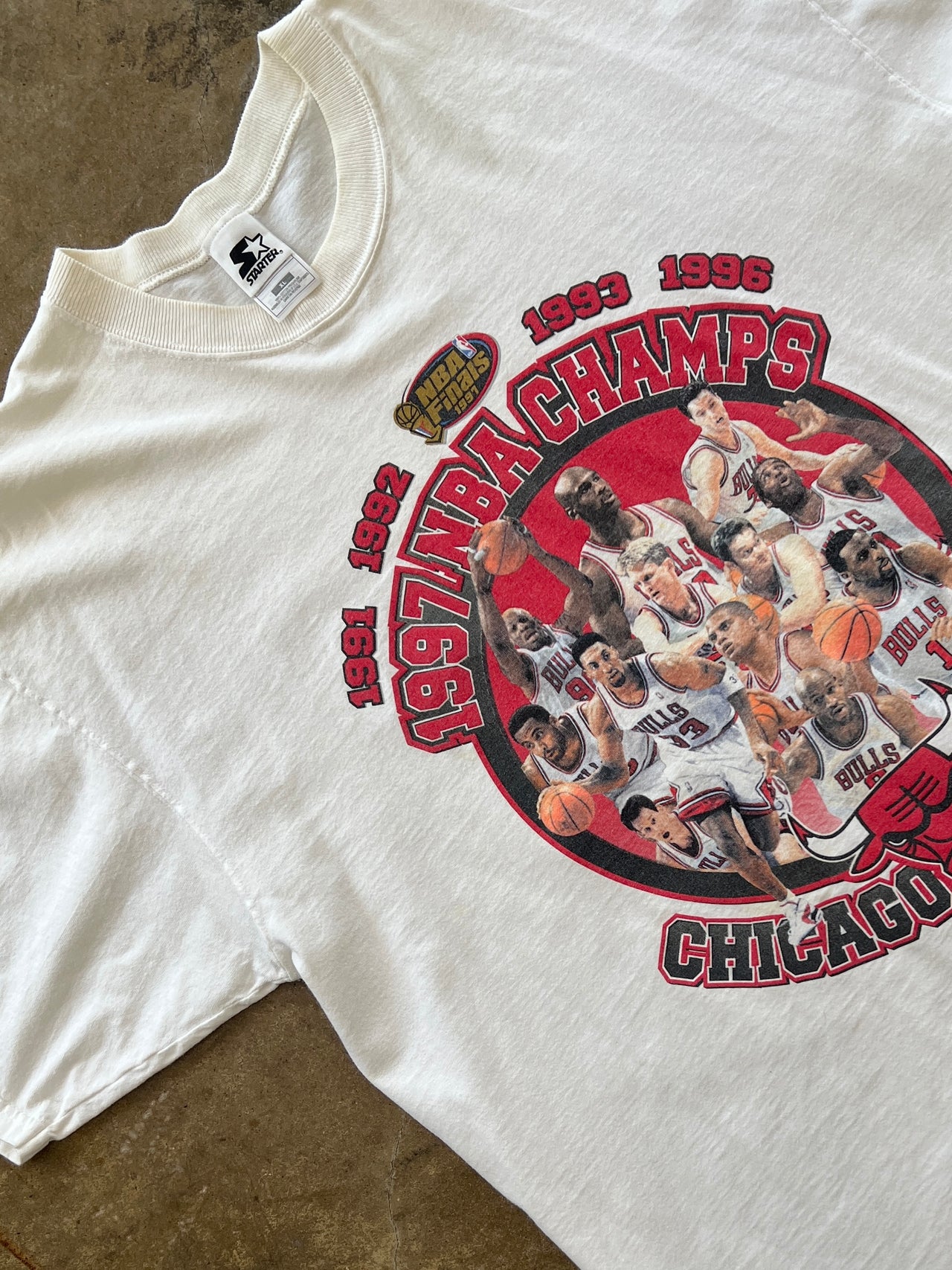 1997 Chicago Bulls NBA Finals Team Starter Tee