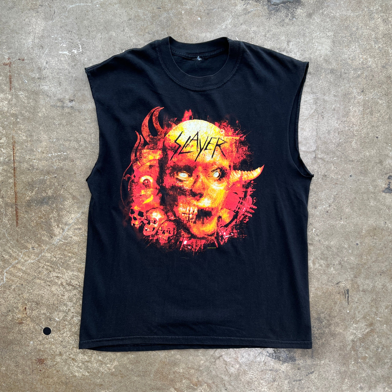 2003 Slayer Tour Band Tee Cut Sleeve