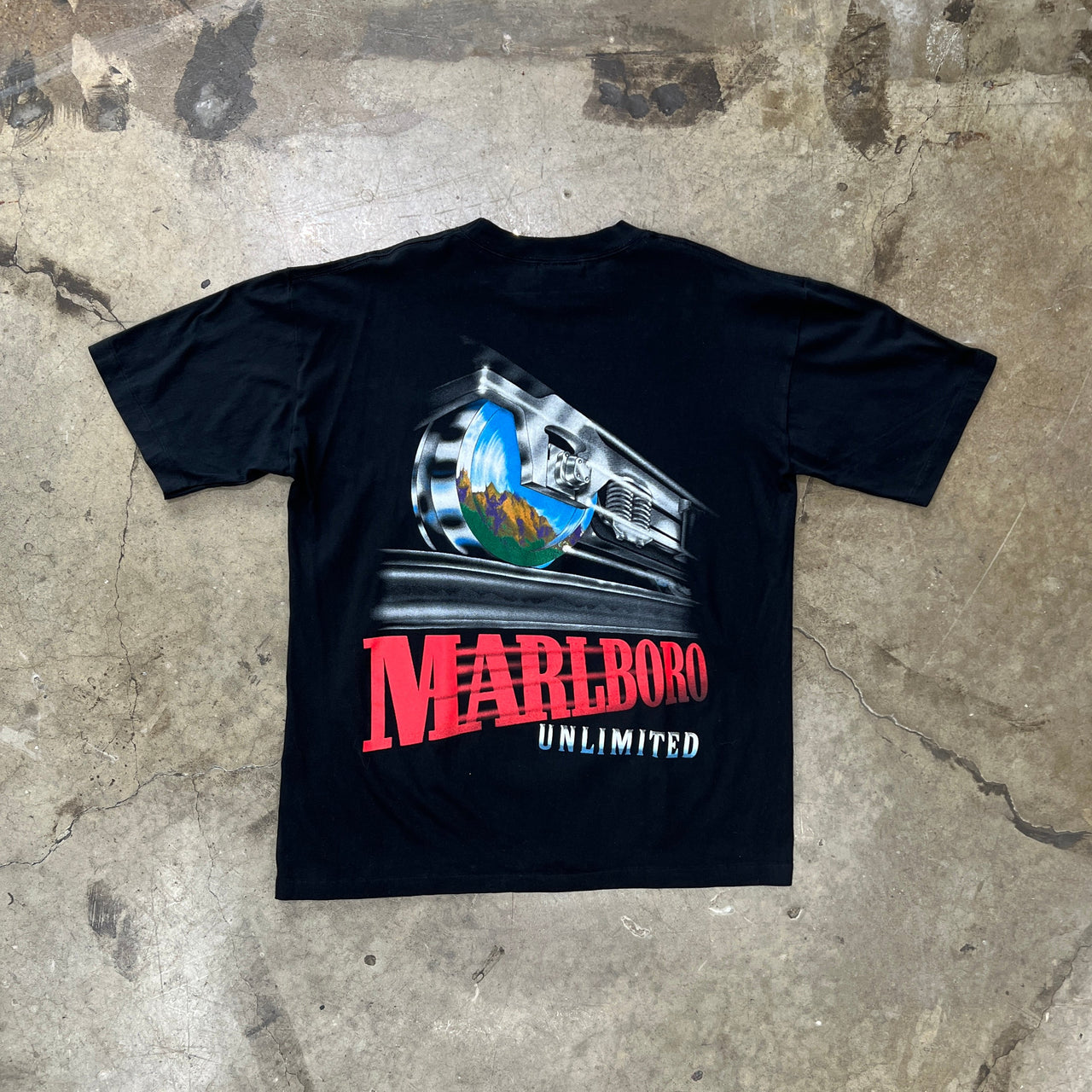 Marlboro Unlimited Train Mountain Single Stitch Pocket Tee