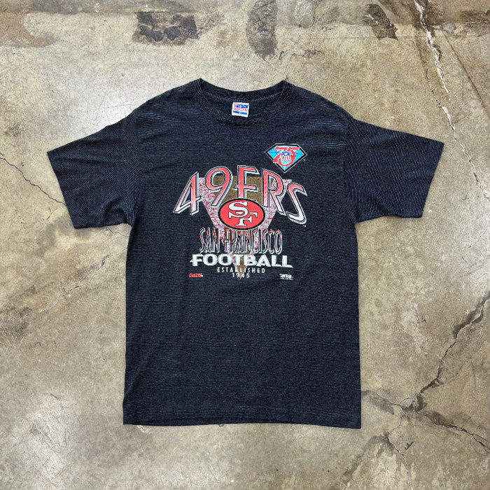 1994 NFL San Francisco 49ers Stripe Tee Single Stitch