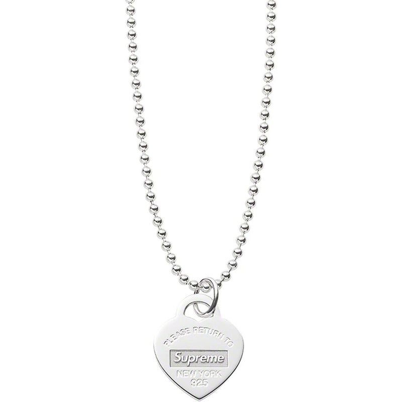 Tiffany&Co. x Supreme Heart Tag Pendant Necklace