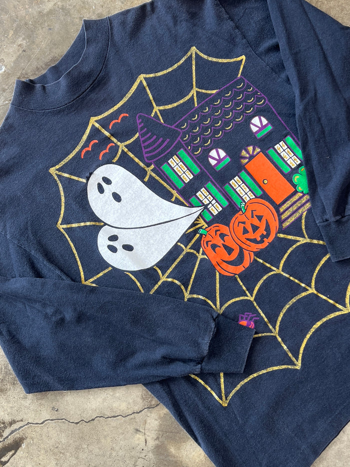 Halloween Ghost Booo LS Tee