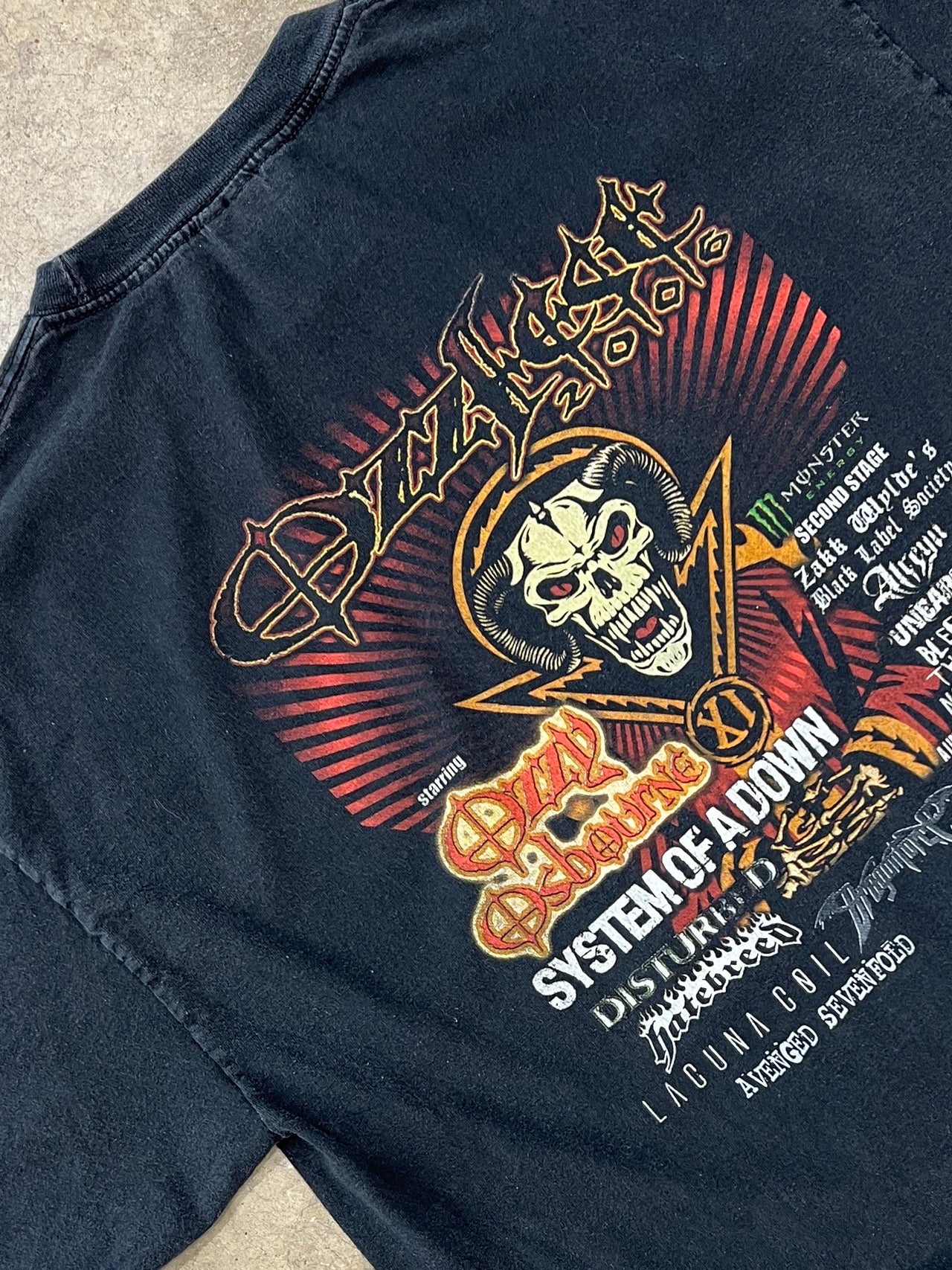 2006 2000s Ozzfest System of the Down Disturbed Band Tee