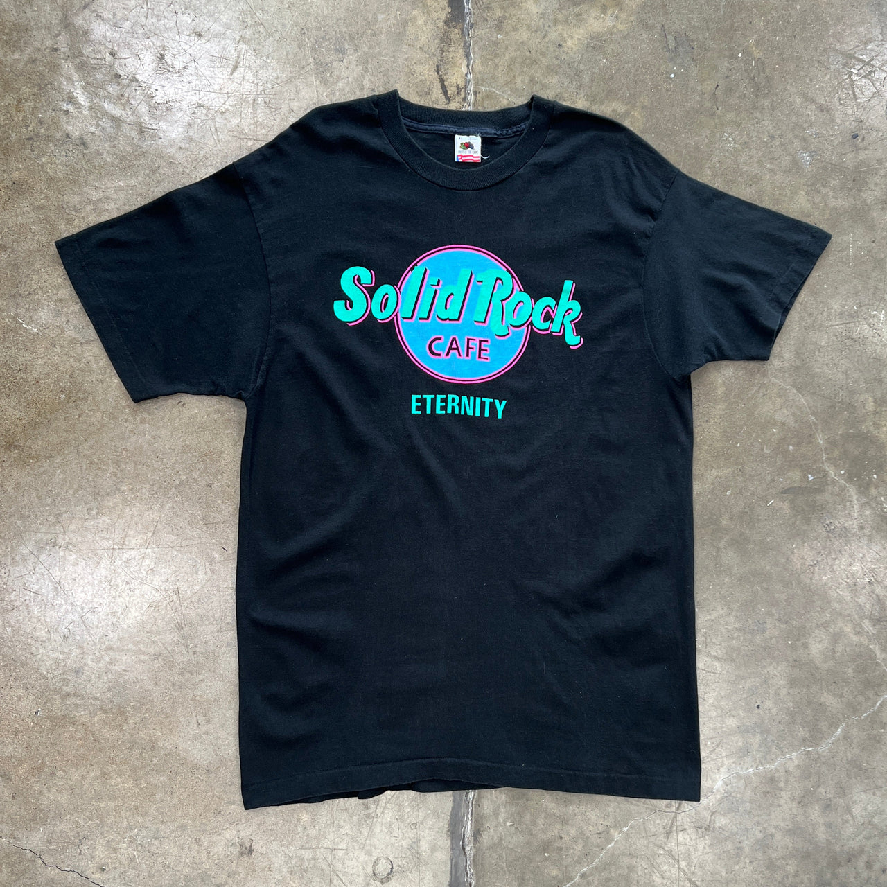 Hard Rock Parody Solid Rock Eternity Jesus Religious Tee