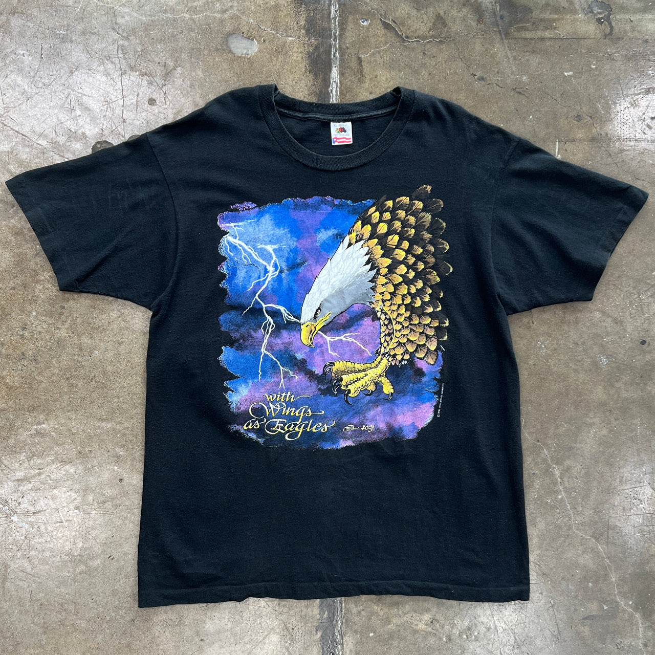 1990 Living Apostles Eagle Harley Style Jesus Religious Tee