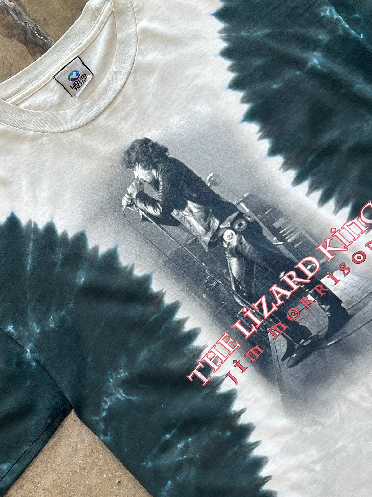 2000 Jim Morrison The Lizard King Liquid Blue The Doors Band Tie Dye Tee