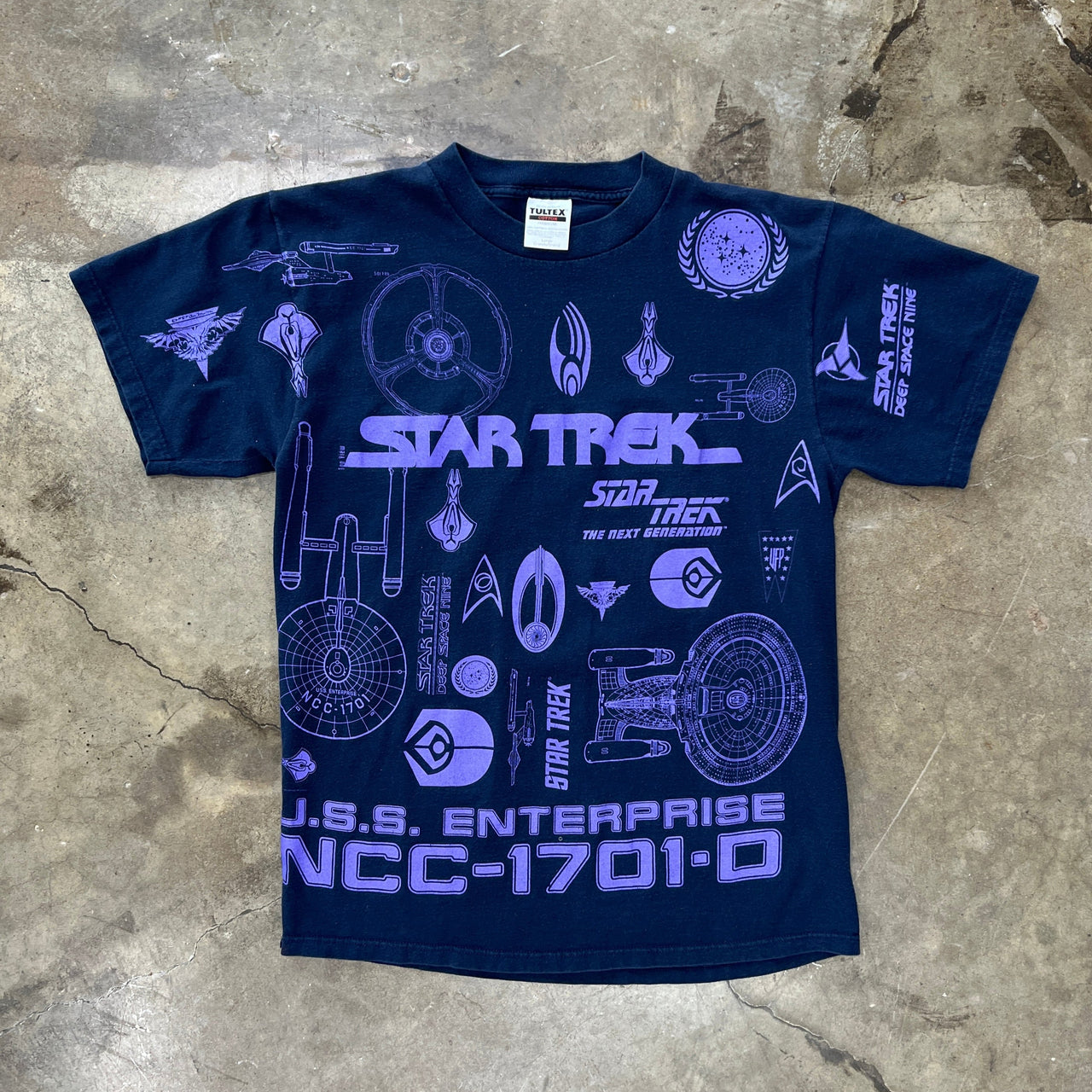 90s Star Trek The Next Generation AOP Front Graphic Tee