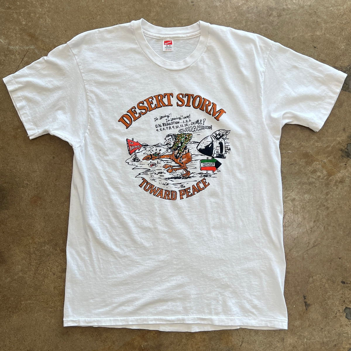 90s Desert Storm War Social Political Cartoon Tee