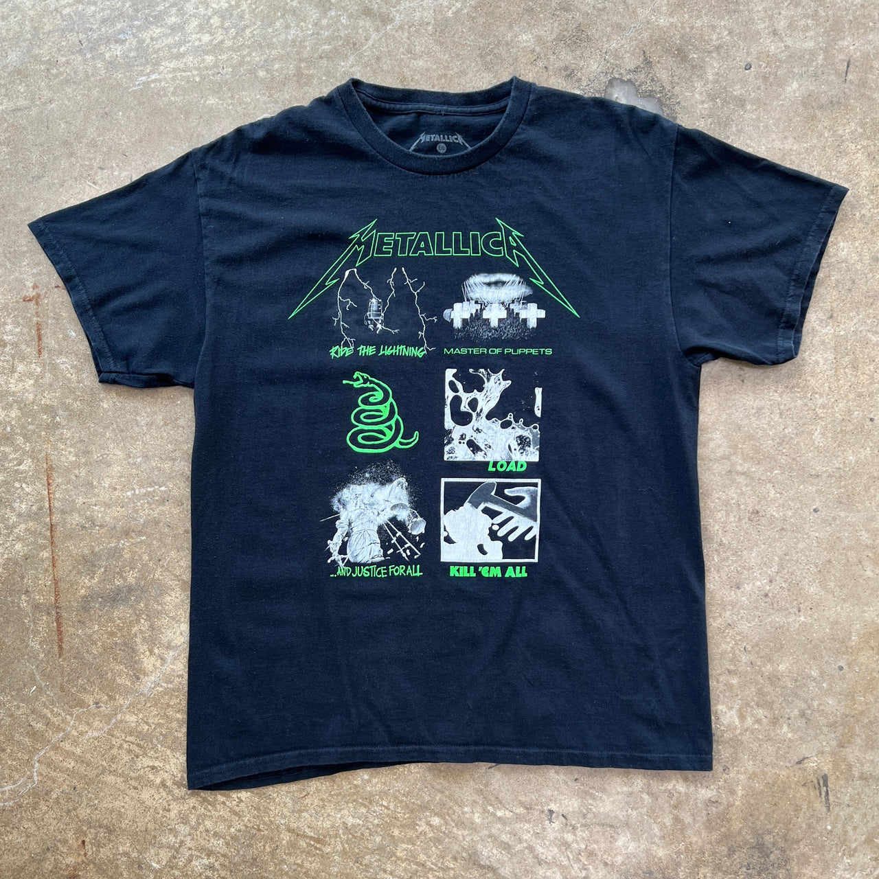 Metallica Masters of Puppets Ride the Lightning All Albums Tee