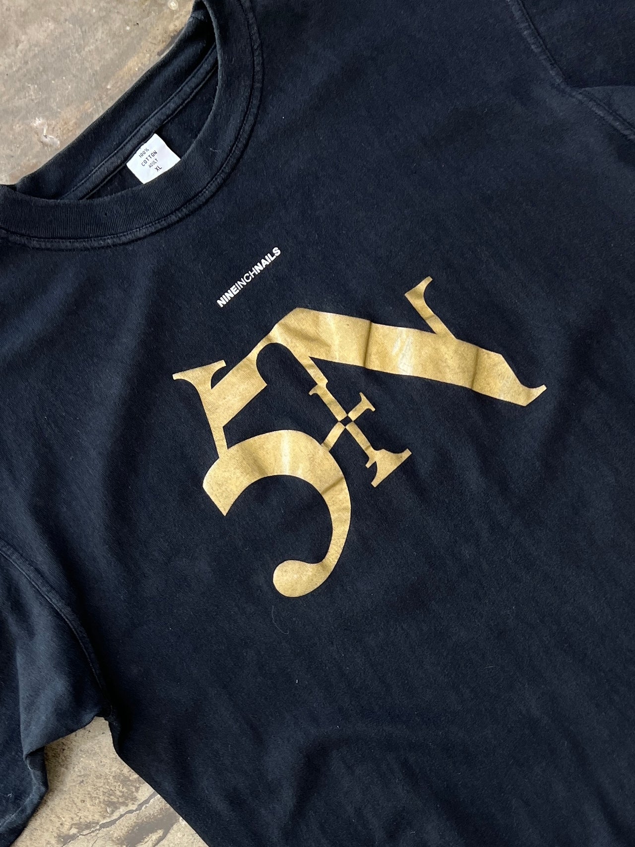 Nine Inch Nails NIN Sin Gold Euro Tee