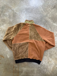 Helmut Lang Patchwork Fleece Sherpa Full Zip Jacket