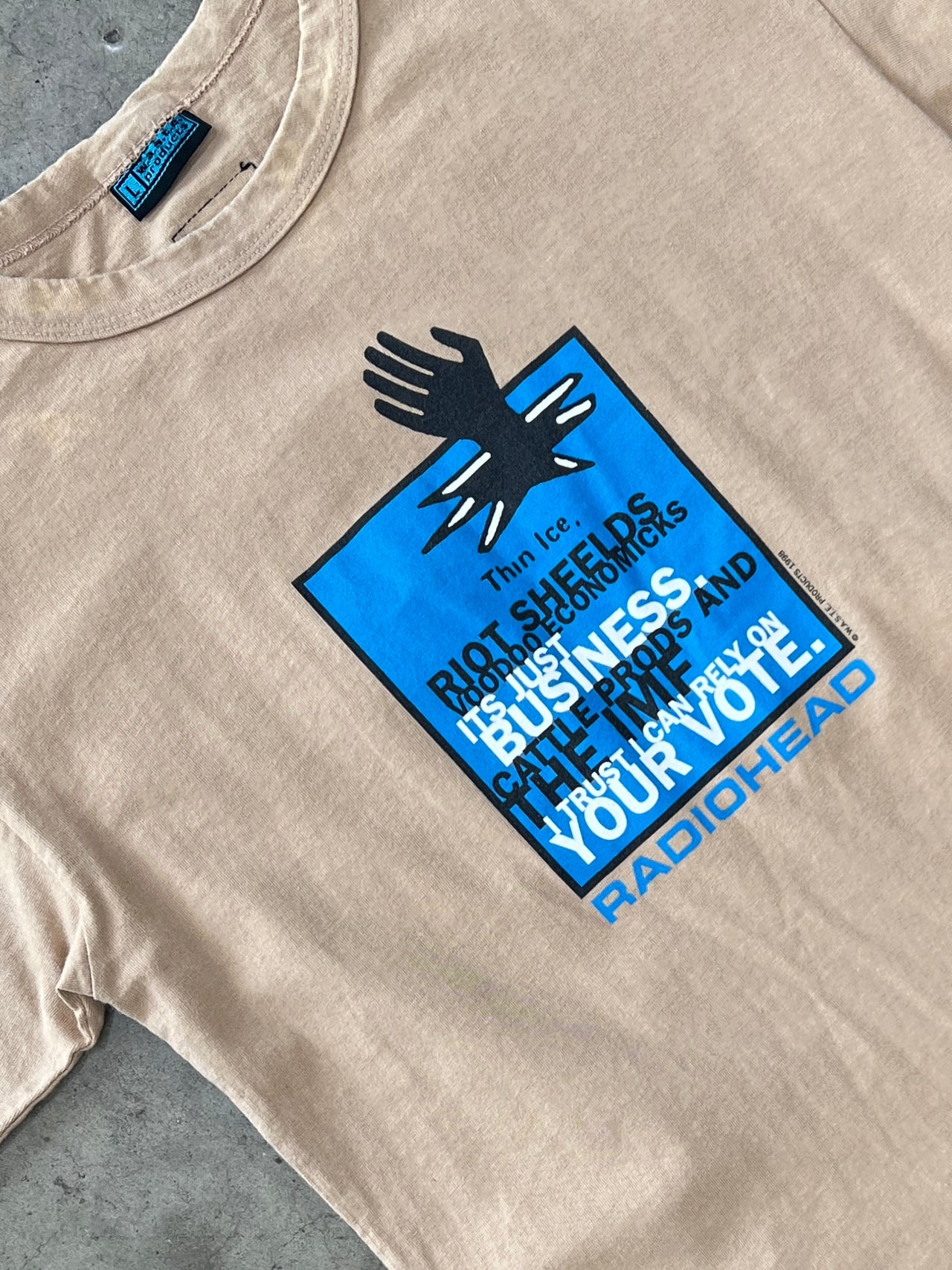 1998 Radiohead Thin Ice Riot W.A.S.T.E. Tee