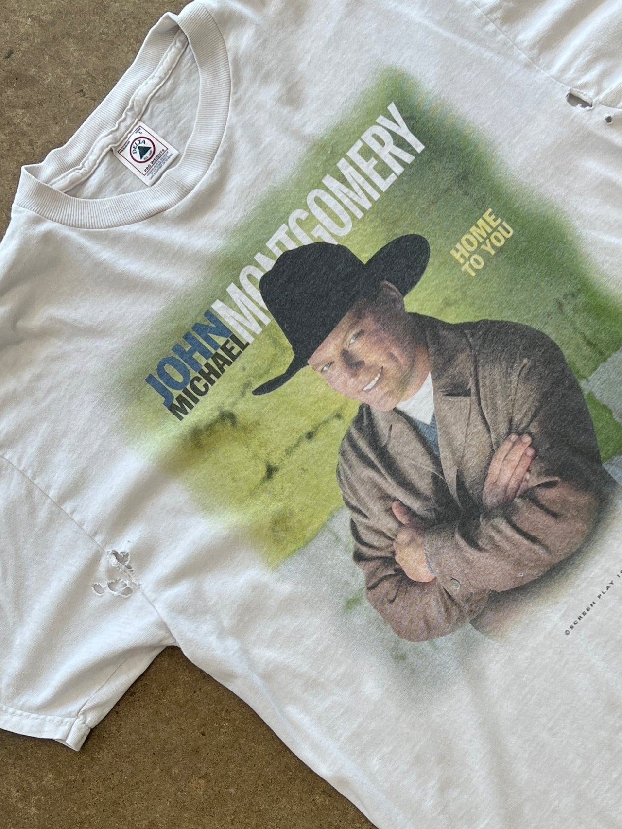 1999 John Michael Montgomery Home to You Tee Distressed