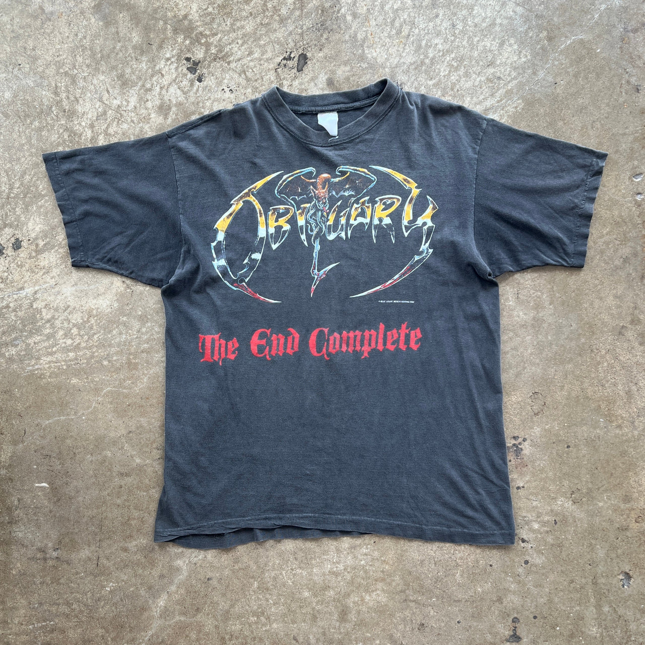 1992 Obituary The End Complete European Tour Tee