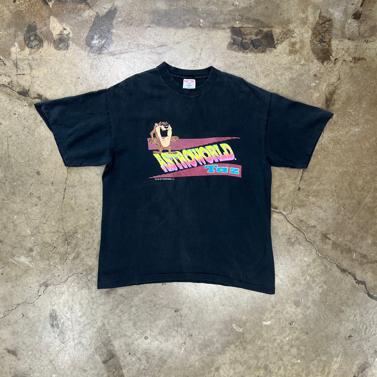1991 Looney Tunes Taz Houston Astroworld Park Tee