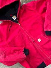 Carhartt Red Zip-Up Work Jacket