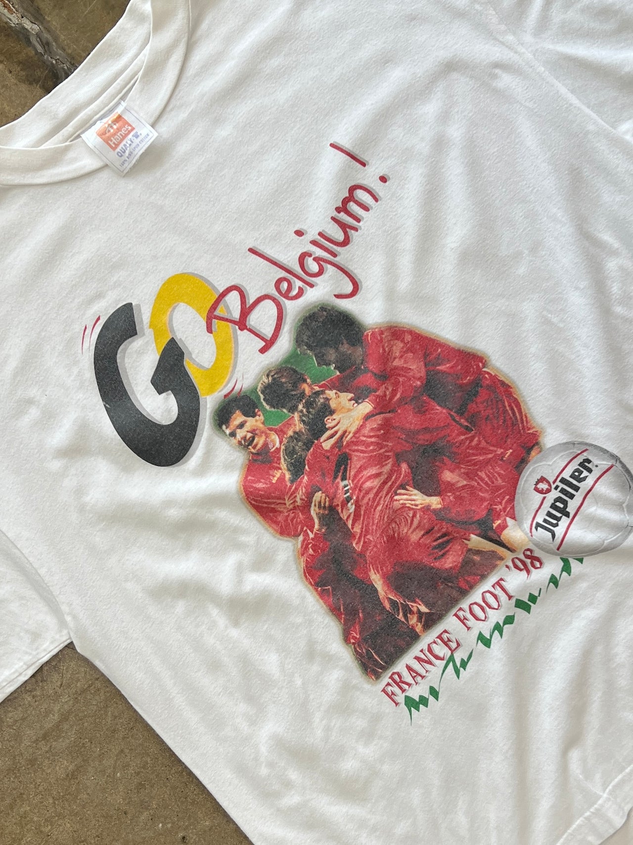 1998 France Foot Go Belgium World Cup Soccer Tee