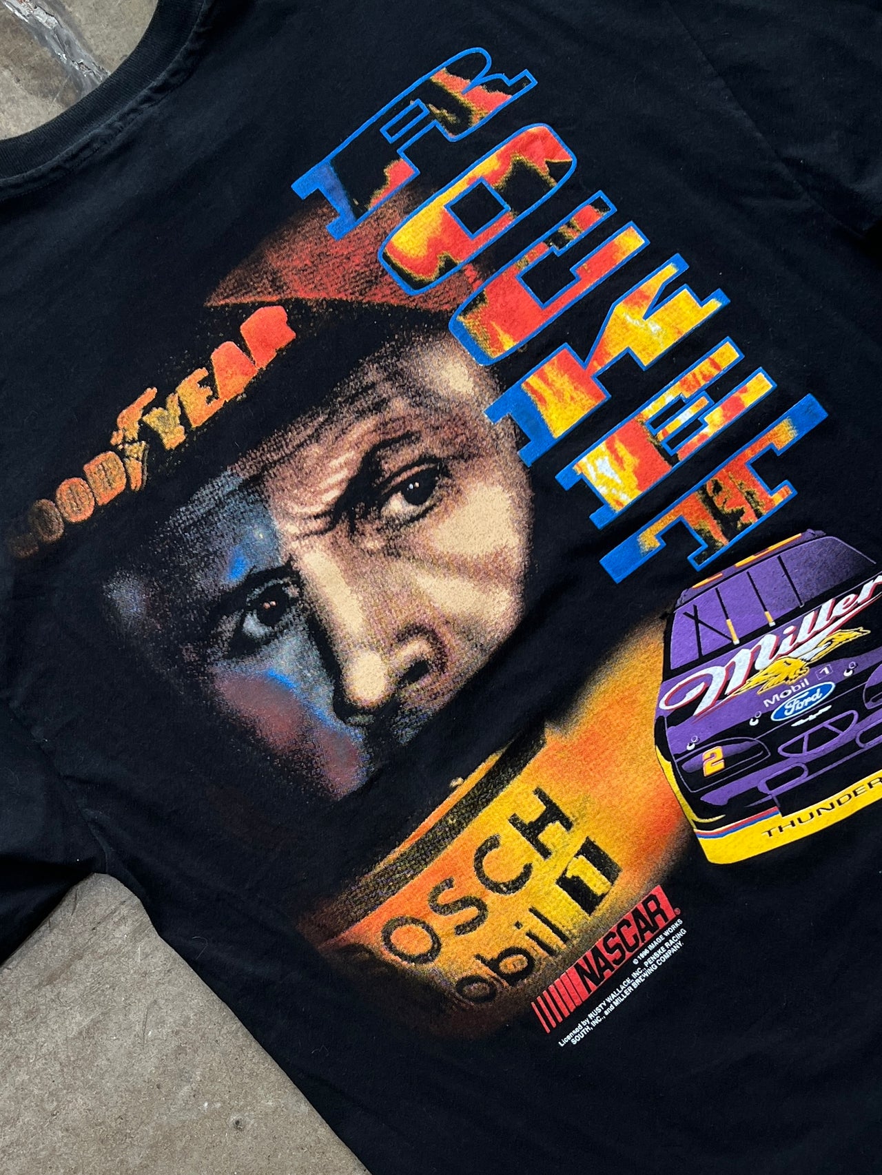 1996 Rusty Wallace Rocket Goodyear Miller Racing Tee