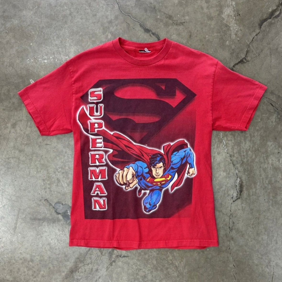 Superman Man Fly S Logo Tee