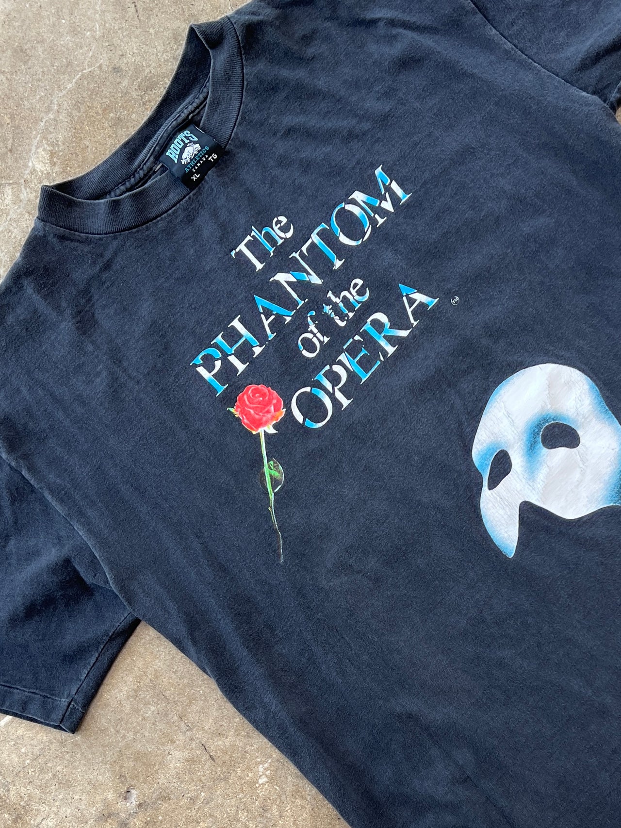 90s The Phantom of the Opera Roots Canada Single Stitch Tee