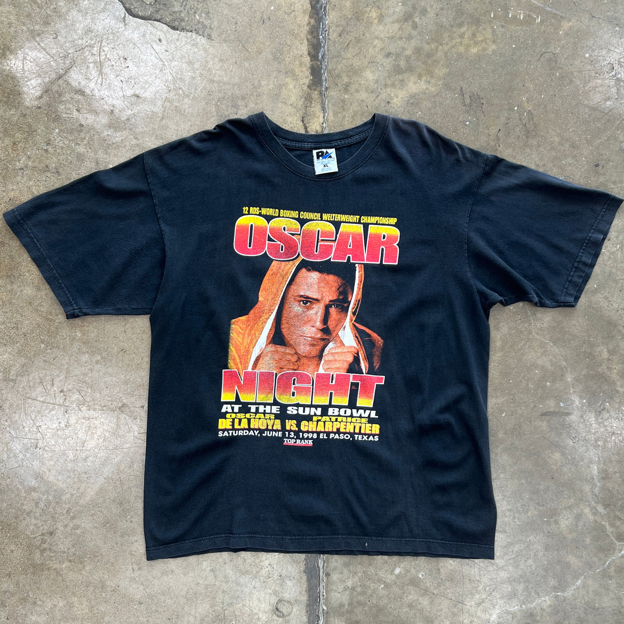 1998 Oscar De La Hoya Night Boxing Texas Tee
