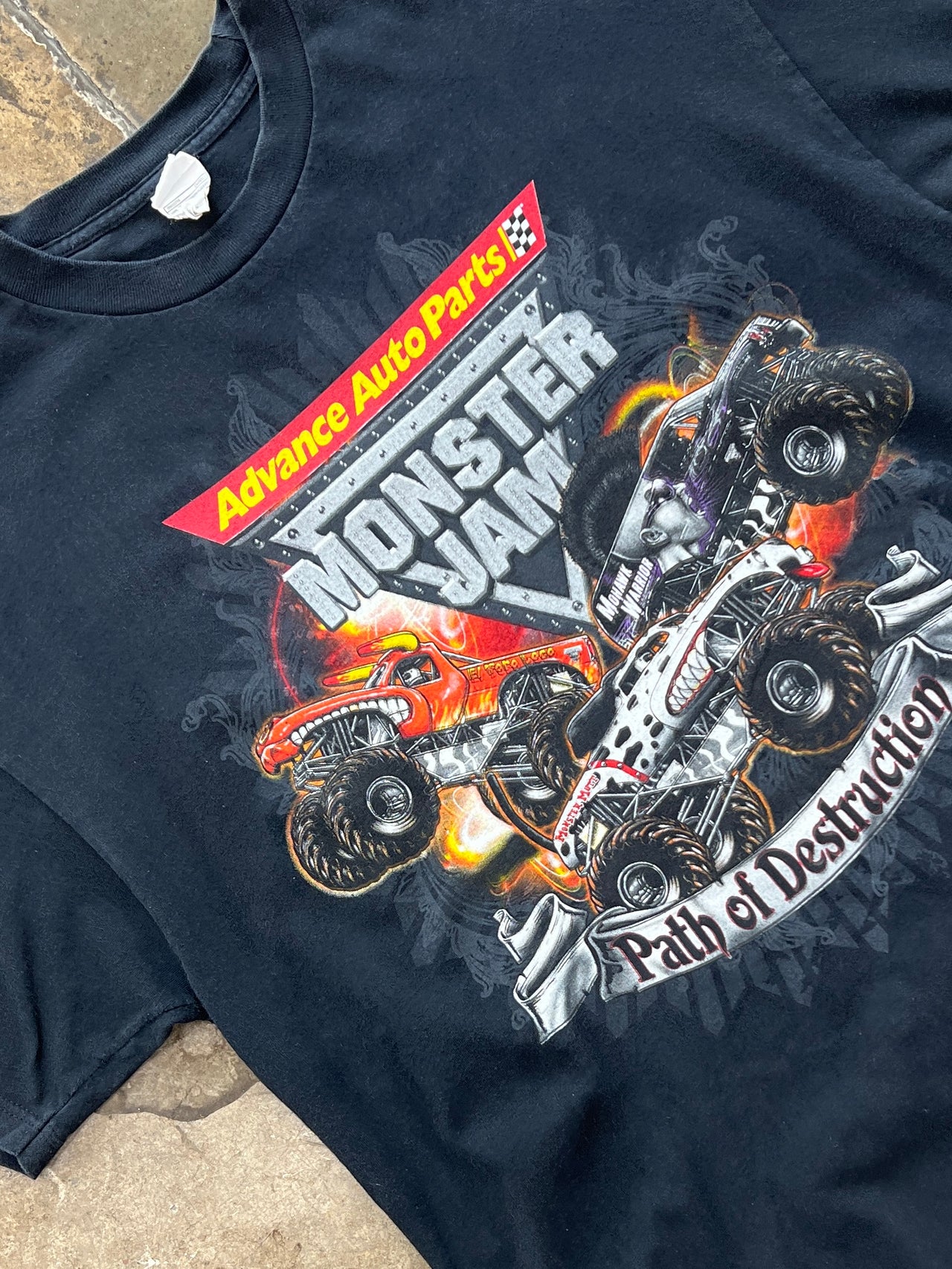 Monster Jam World Tour Monster Mutt Grave Digger Truck Tee