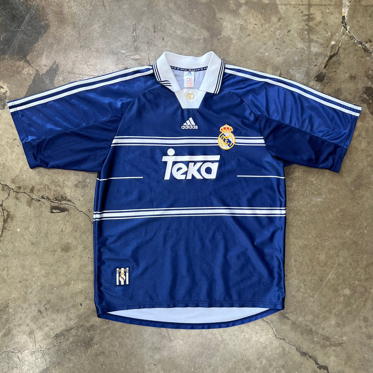 90s Adidas Teka Real Madrid Football Soccer Polo Jersey