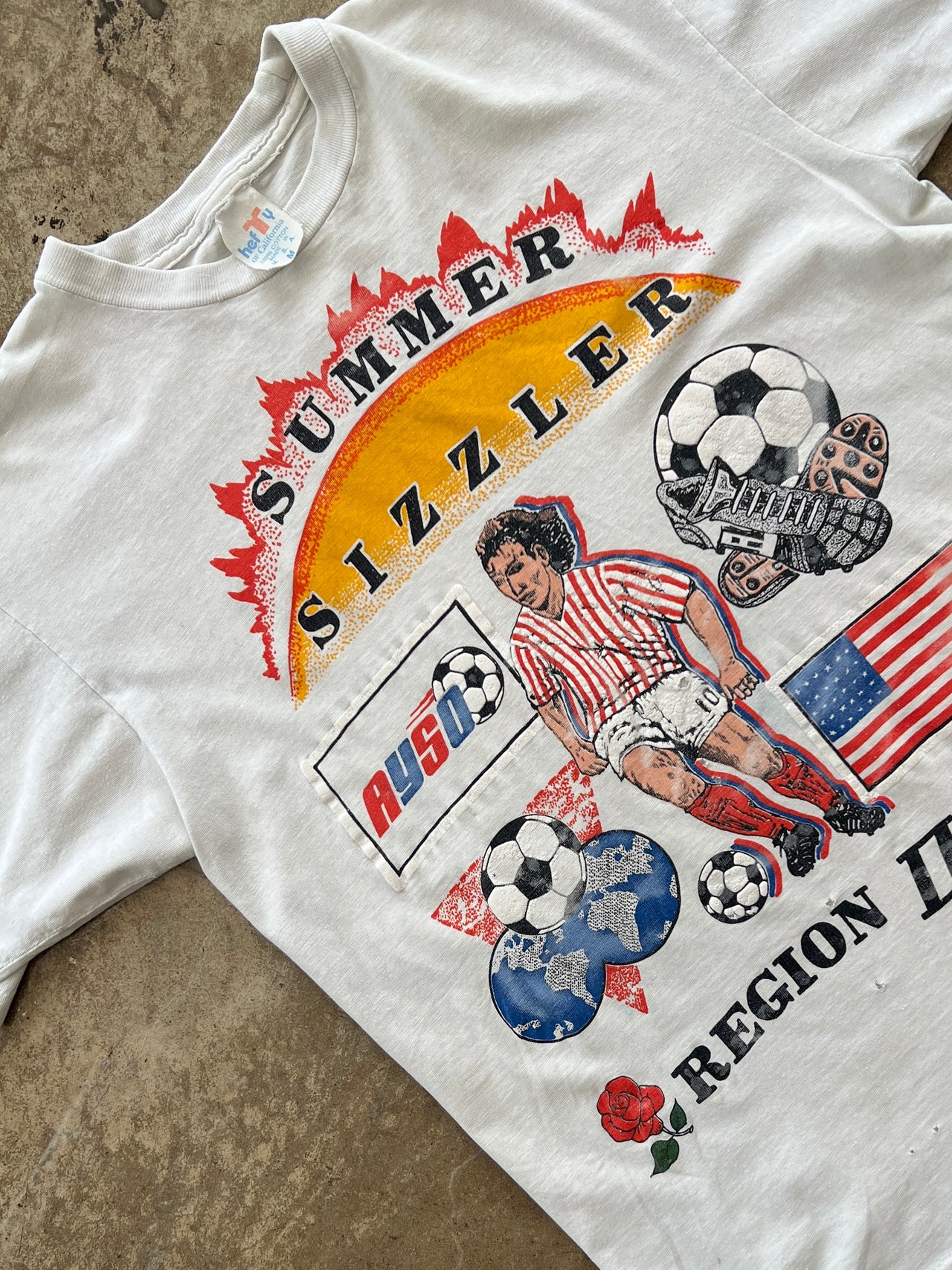 1994 Summer Sizzler 90s Soccer AYSO Single Stitch Tee