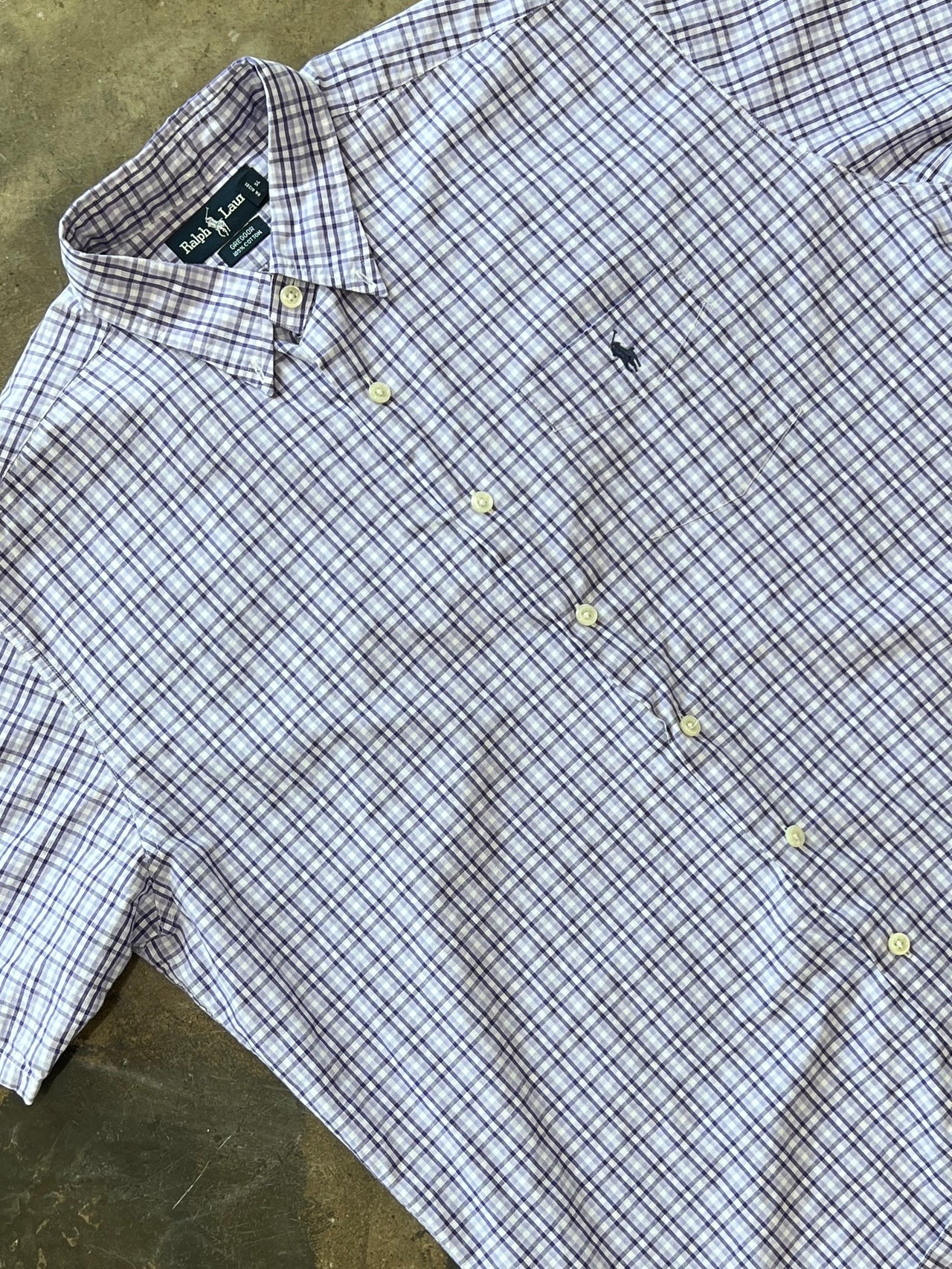90s Ralph Lauren Purple Plaid Button Up